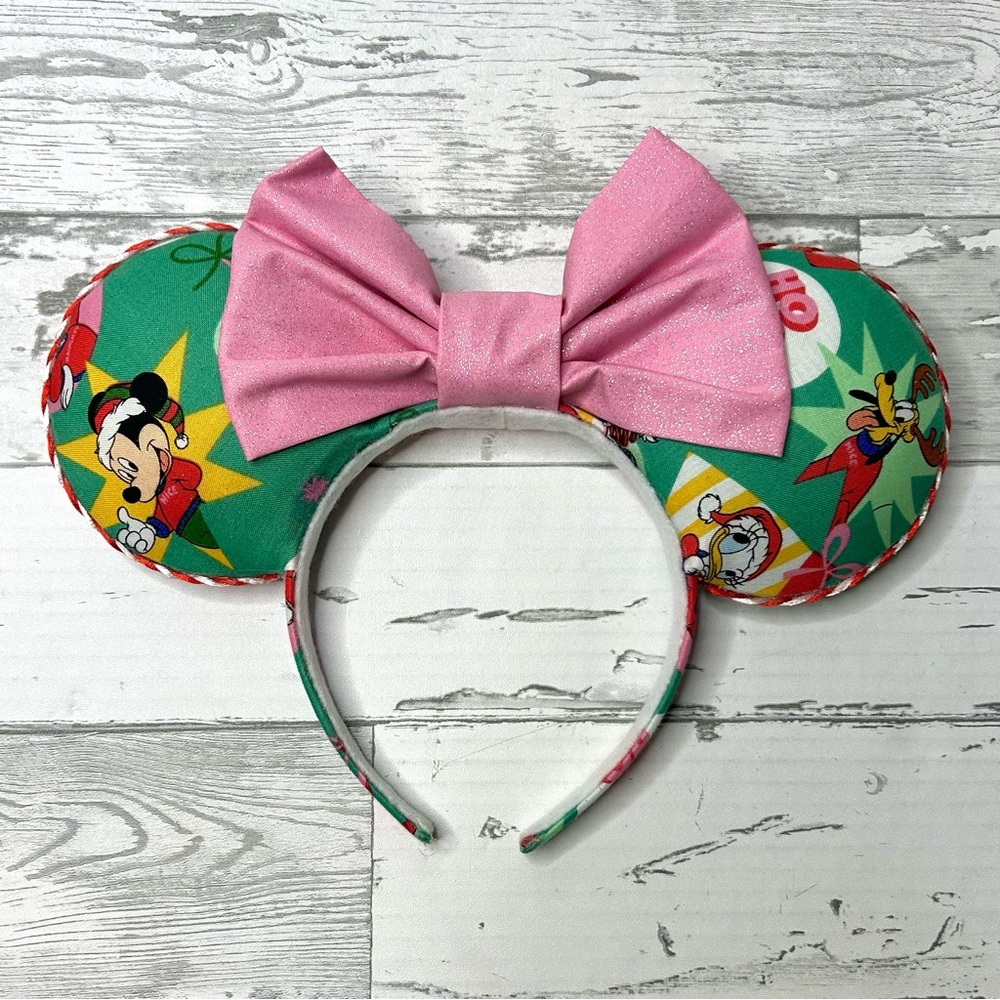 Pink Bow Disney Ears Headband